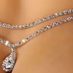 Radiant Teardrop Double Waist Chain