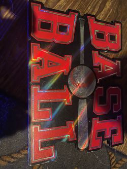 Baseball Holographic Decorative Sign