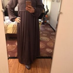 Beautiful silky Grey maxi dress One Size M-XL