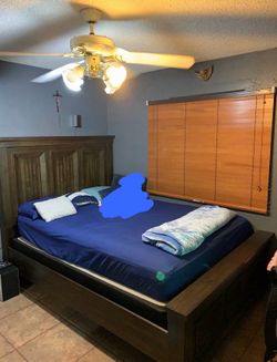 Wooden Queen Bed Set