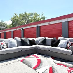 Large oversized Gray sectional sofa