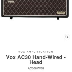 Vox AC30HWRH Hand-Wired 2-Channel 30-Watt Guitar Amp Head