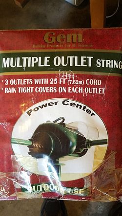 Multiple outlet string 3 outlets with 25FT cord