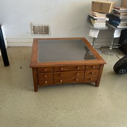 Wood/Glass Coffee Table