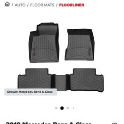 Weather Tech laser cut 2019 Mercedes-Benz A Class floorliners precise fit (Front + Back). Durable quality.  Driver liner has clip-in lock feature prev