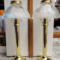 Partylite Library Candle Lamp Brass
