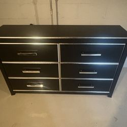 Queen size Bed Frame And Dresser And Mattress 