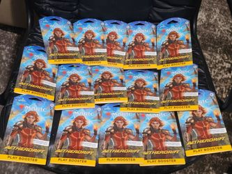 Magic Aetherdrift Sleeved Play Booster Packs! 15 Pack Lot! New Factory Sealed