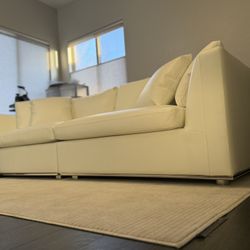 Rove Concepts, Milo Left Arm / Right Arm Leather-Trento Eggshell, B69RA,B69LA-083, Like New Sofa mod