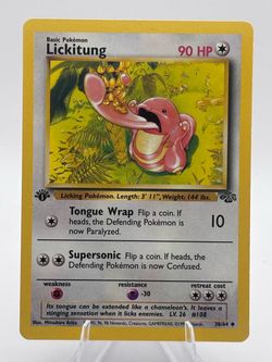 Lickitung 38/64 1st Edition Pokémon Card