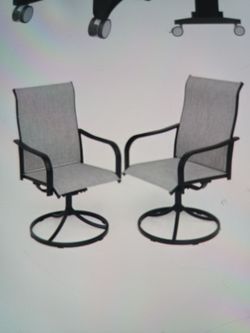 Outdoor swivel chair 2 pcs