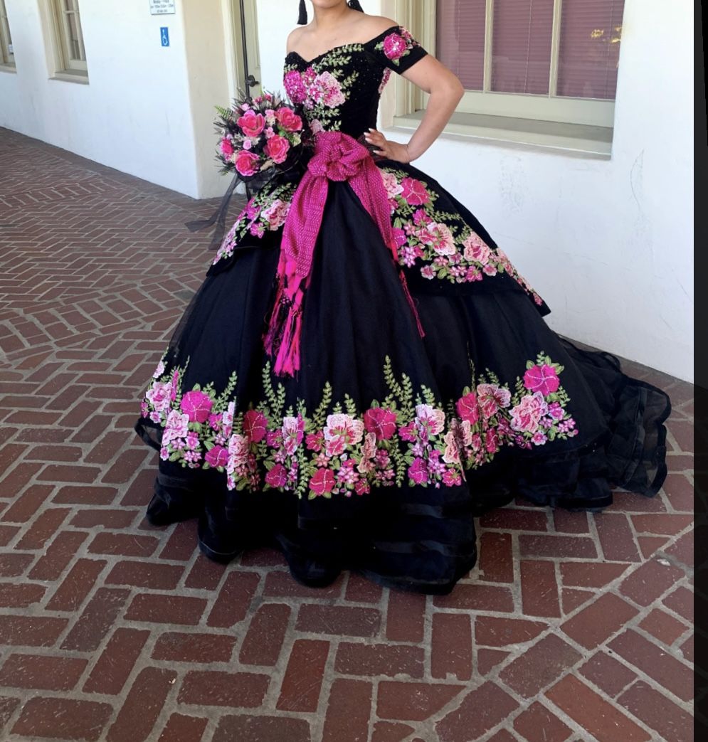 Floral Charro Quince Dress by Ragazza