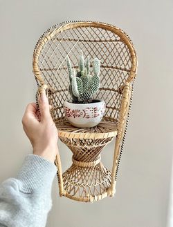 2 Wicker Plant Stands