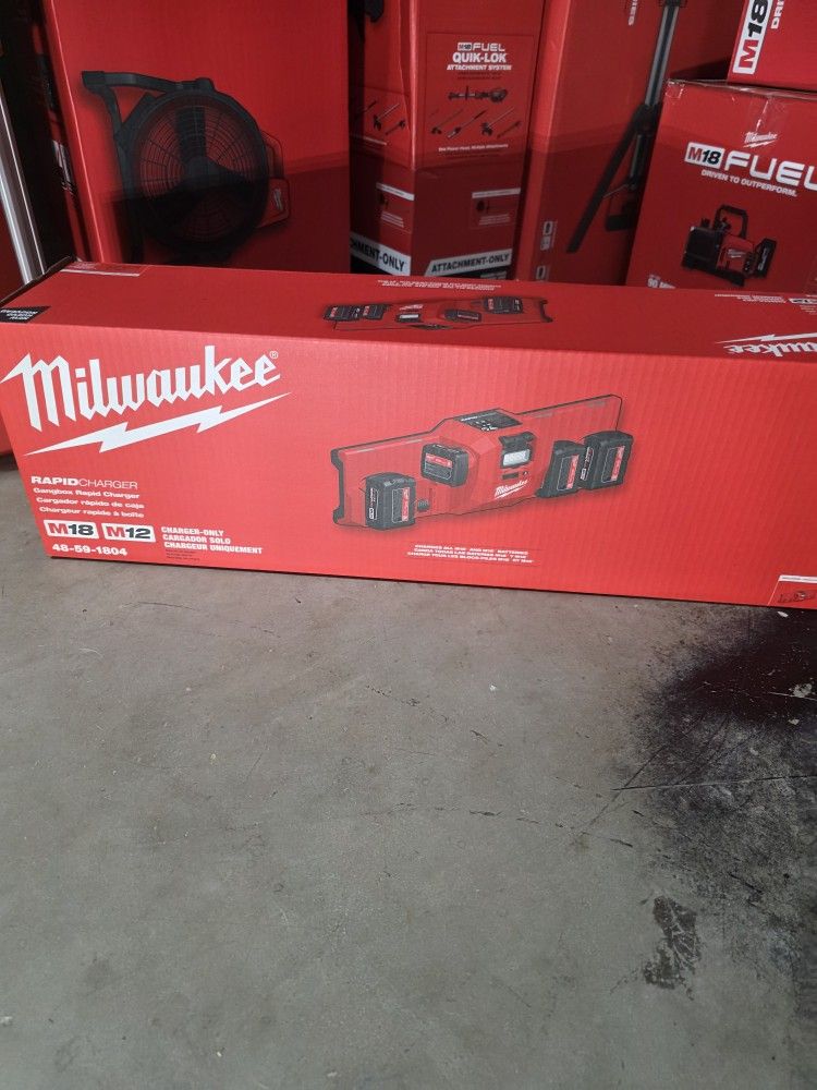 Milwaukee M18 and M12 Gangbox Rapid Charger Model# 48 59 1804