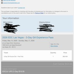 EDC GA -3 day pass