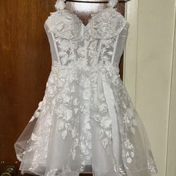 White Floral Skirt