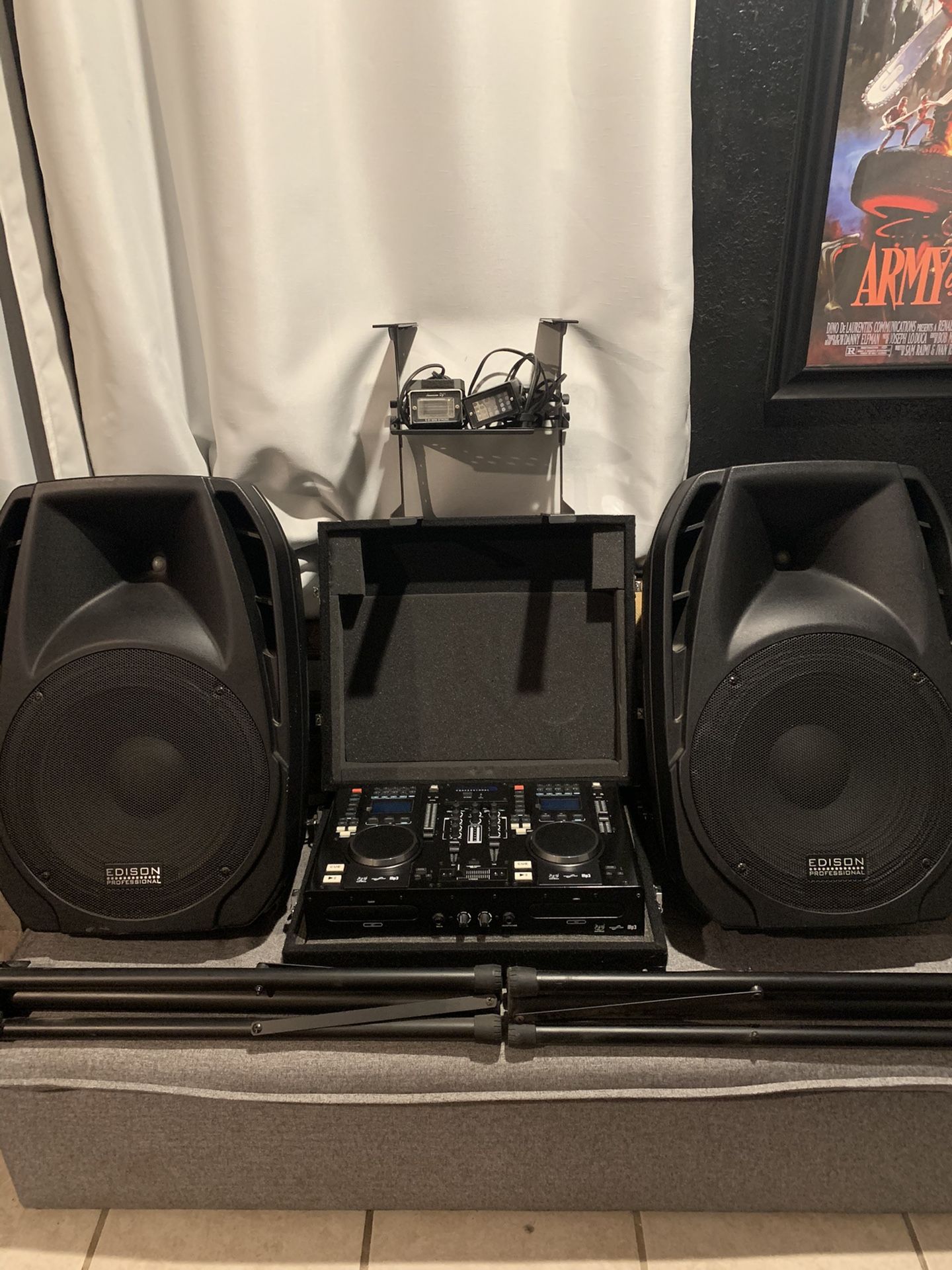 Edison professional scratch 2500 dj system full dj set up for sale in
