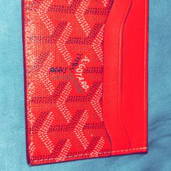 Goyard Red Card Wallet/Holder 