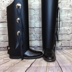 LEATHER LEGS Motorcycle Half Chaps