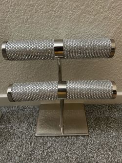 Two-Tier Rhinestone Bracelet Jewelry Stand