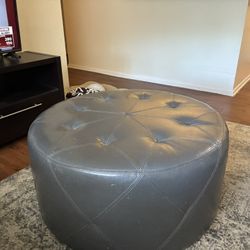 Gray Leather Table
