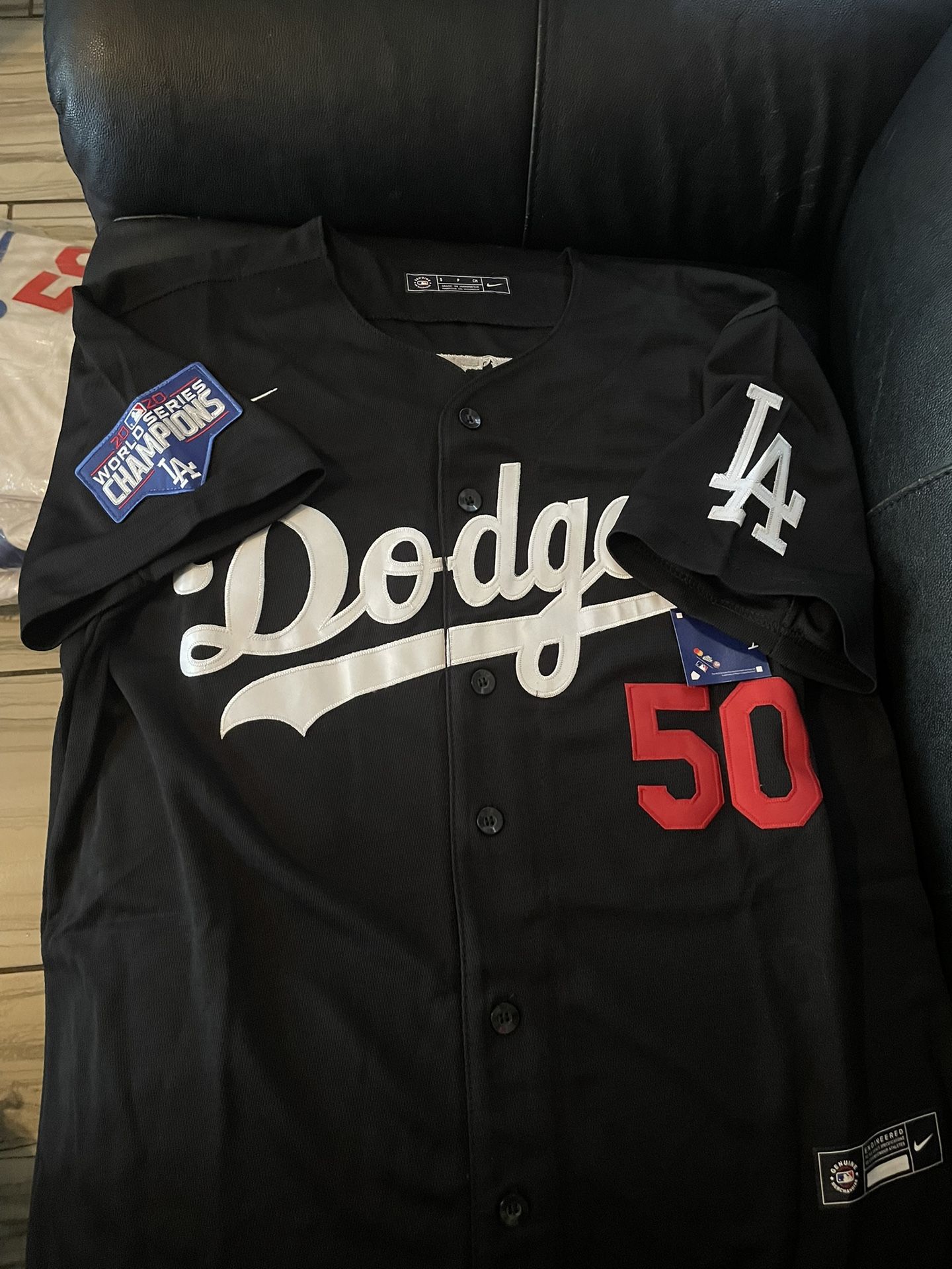 LA Dodgers Mens Mookie Betts Black Jerseys
