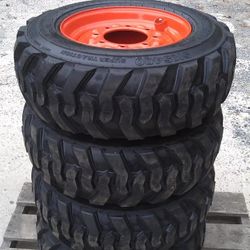 New 4 Set 10x16.5 Bobcat Tractor Tire Wheel Mounted