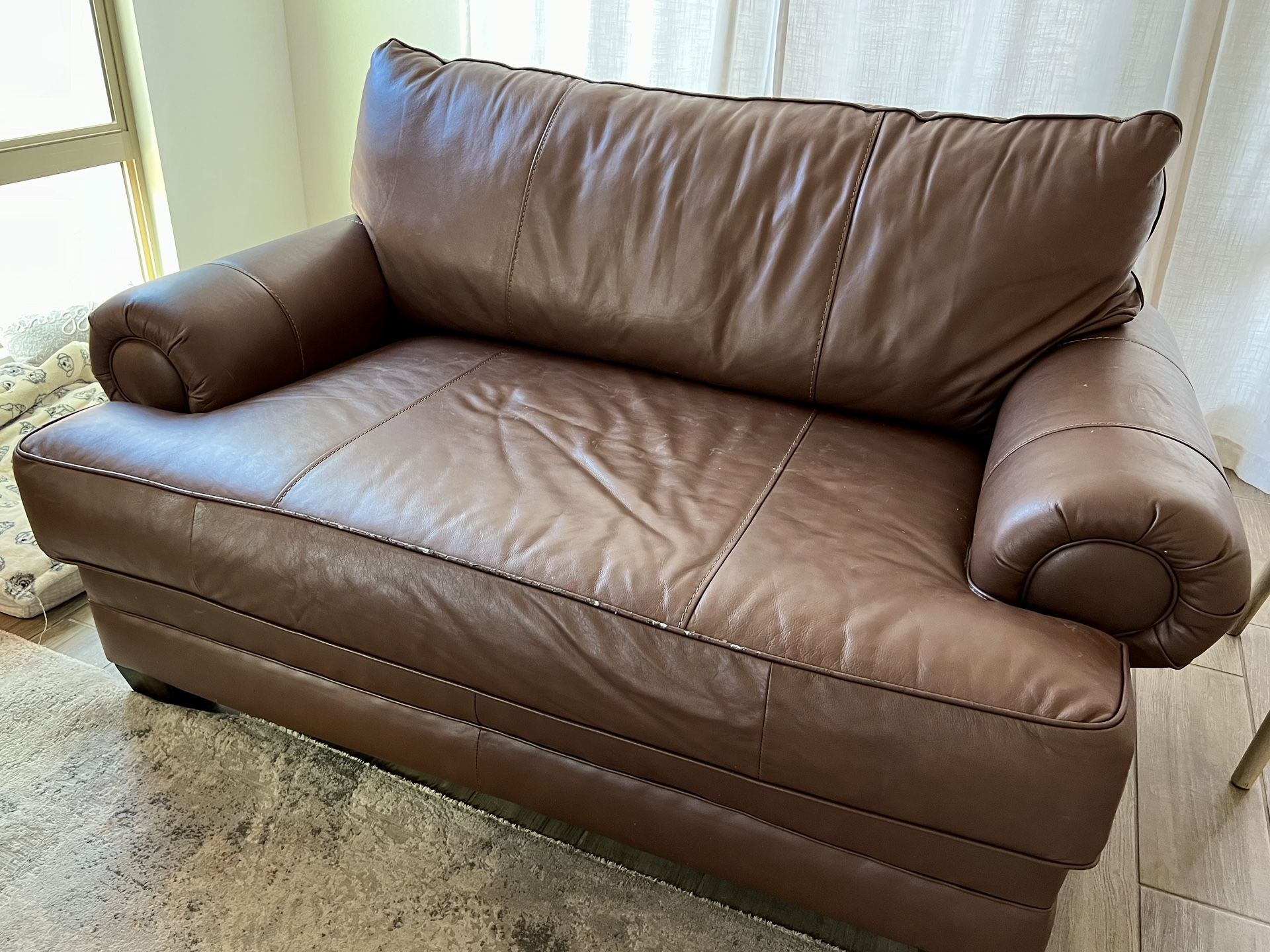 Leather Loveseat