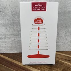 2024 HALLMARK NORTH POLE DISPLAY STAND KOC Exclusive - PLUS MINI HOOKS + SKIRT
