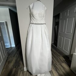 Wedding White Size 12 Ball Gown by Barcelona Aire
