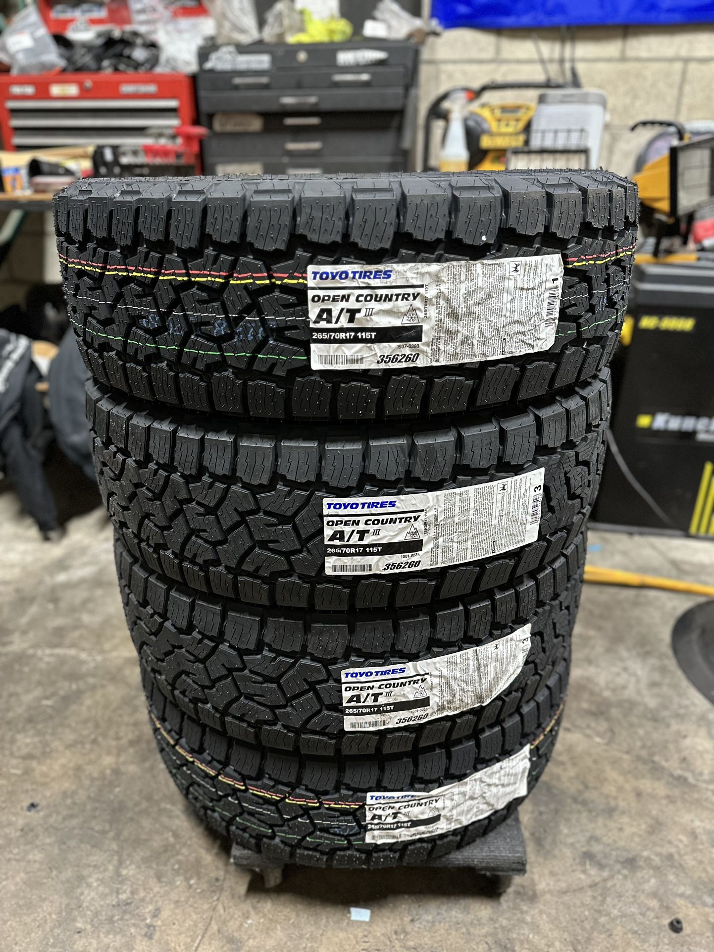 New Set Of (4) 265/70R17 Toyo Open Country AT3 All Terrain Tires For Sale