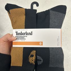 Timberland Men's Performance Cushioned Crew Socks 6 pair