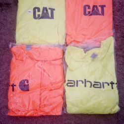 Cat& Carhartt Long Sleeve Shirts. 1 XL &3 XXL