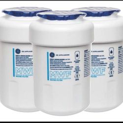 3 pack GE MWF refrigerator water filter MWFP