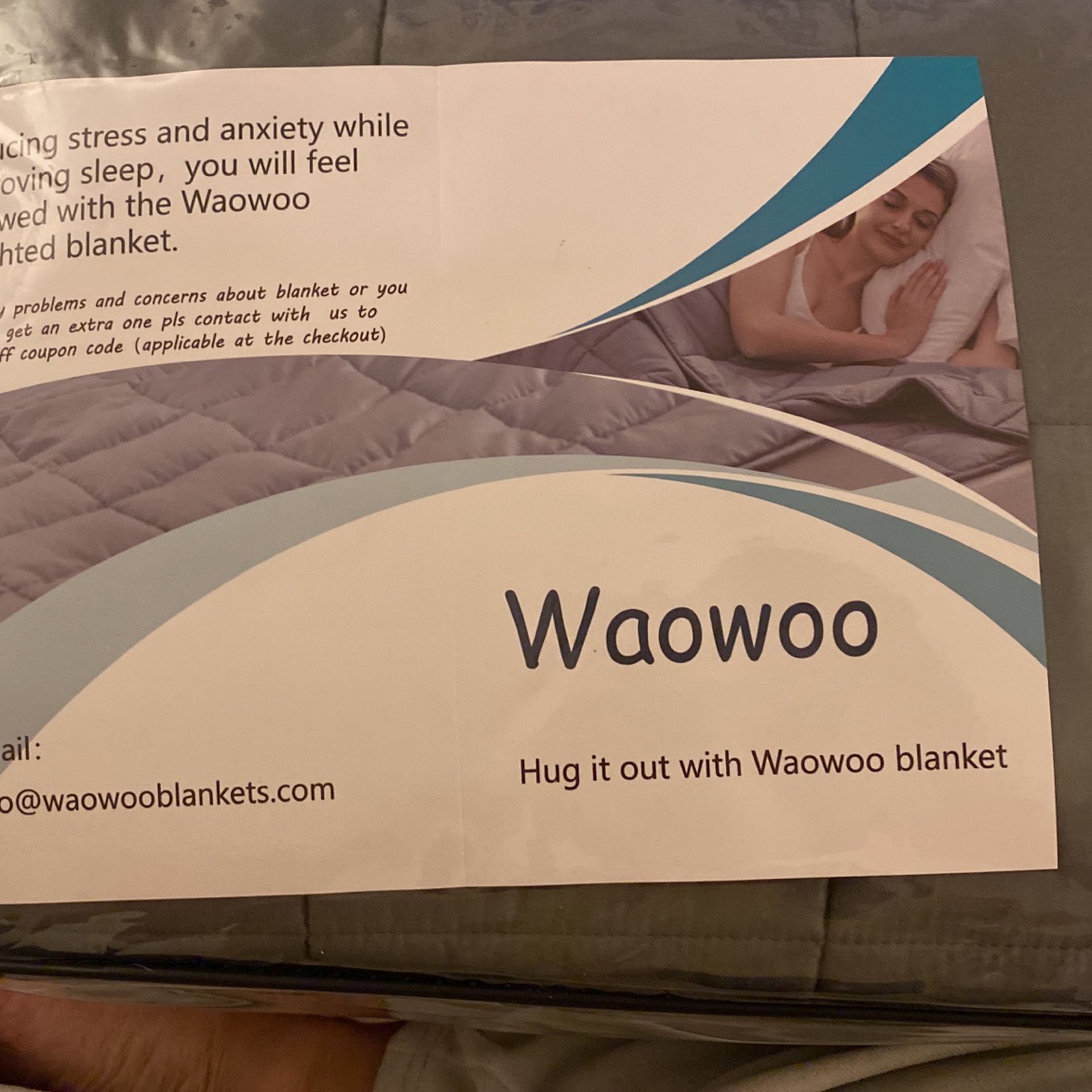 Waowoo Weighted Blanket  15 Pounds 