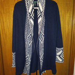 Ralph Lauren Cardigan Sweater, Size Large