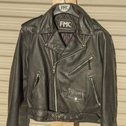 Leather Motorcycle Jacket XL, FMC