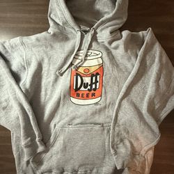 Universal Studios Duff Beer Simpsons Beer Holder Hoodie Sweatshirt Size Small