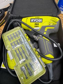 Ryobi corded drill with bits