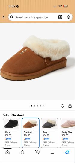 Fireside by Dearfoams Women's Adelaide Genuine Shearling Clog Slipper size 7