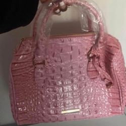 Pink Medium Sized Crocodile Purse 