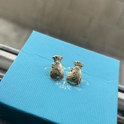 Moneybag Earrings 10k Nickel Size 