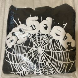 Sp5der Hoodie Black And White