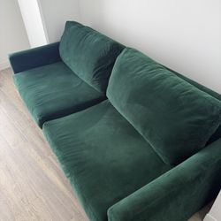 Free Green Velvet Sofa 