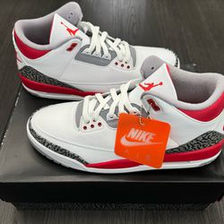 Jordan 3 “fire red” Sz 11, $260