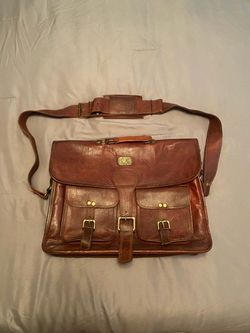 Leather laptop bag