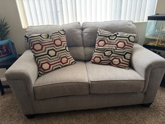 🛋️ Gray Sofa & Loveseat Set — $350 OBO