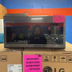 BLACK STAINLESS STEEL SAMSUNG MICROWAVE OVEN 