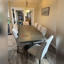 7 Piece Dining Table Set  ( Table +6 Chairs only )