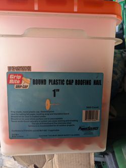 1" Round Plastic Cap Roofing Nail
